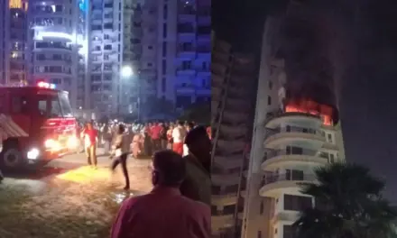 Haryana News: Sonipat की एपेक्स ग्रीन सोसायटी के एक टावर में आग लगने से हुई दुर्घटना, जिसमें कई लोगों की जान चली गई