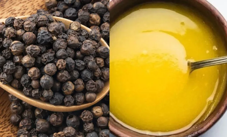 Black Pepper With Ghee Benefits: एक चम्मच देसी घी और एक चुटकी काली मिर्च मिलाकर इन समस्याओं को दूर करेगा और दिमाग को शांत करेगा।