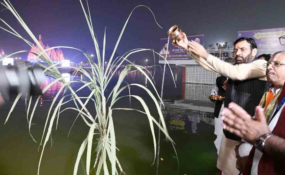 CM Nayab Saini ने कुरुक्षेत्र में छठ उत्सव भव्य अंदाज में मनाया