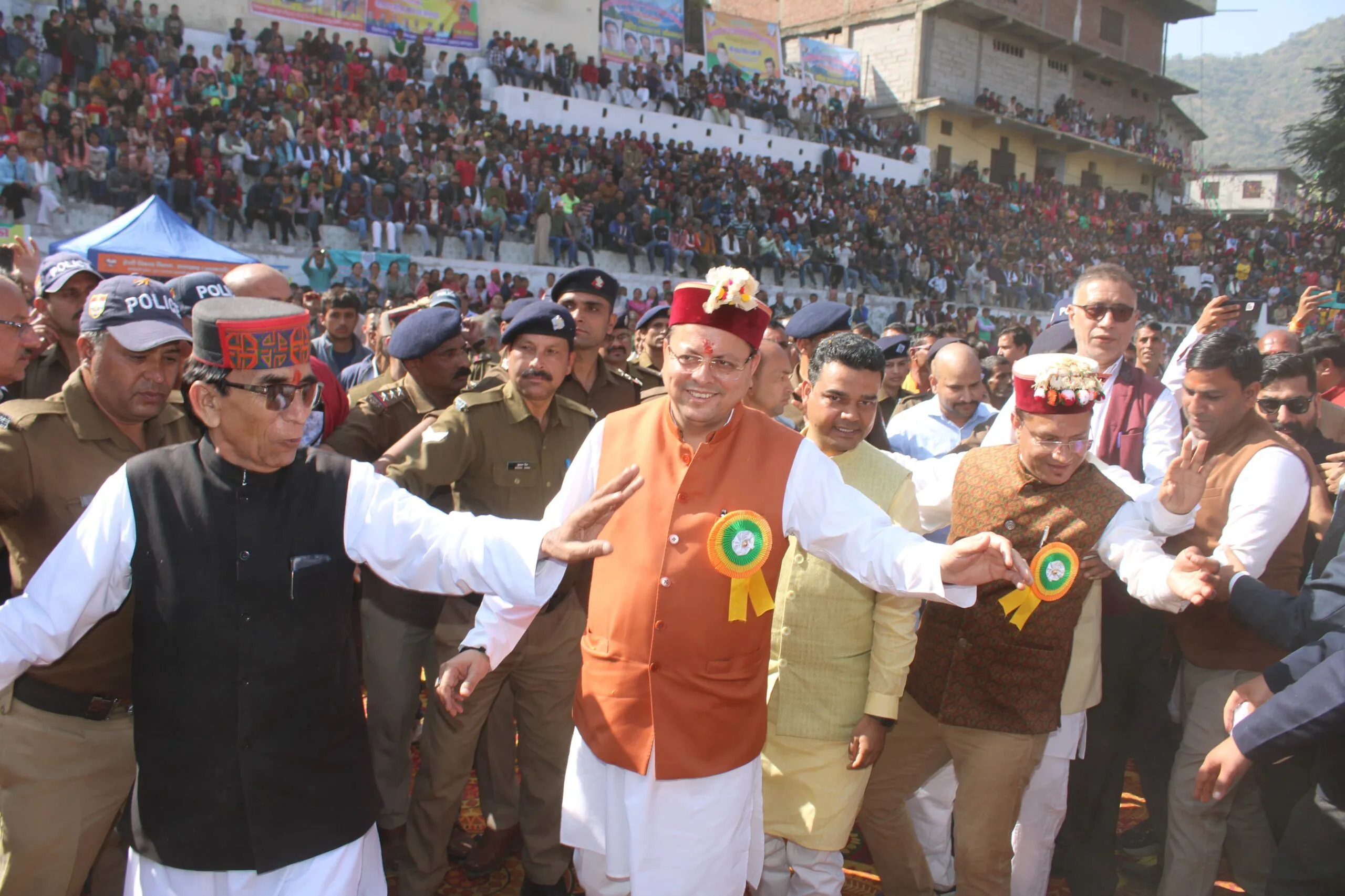 CM Pushkar Dhami ने डामटा में यमुनाघाटी क्रीड़ा एवं सांस्कृतिक विकास समारोह में प्रतिभाग किया।