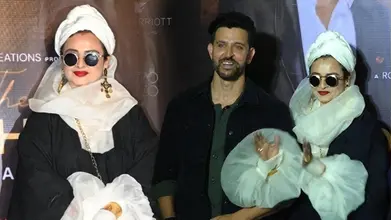 Rekha"द रोशन्स" की सक्सेस पार्टी में क्या पहन कर पहुंची, लोग बोले- "शावर के बाद सीधा...