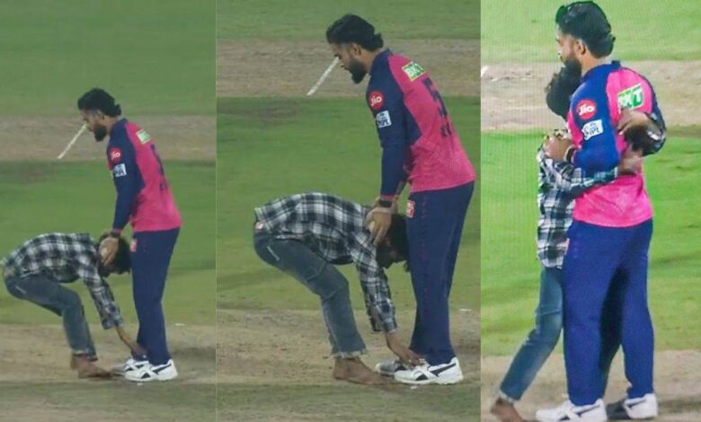 IPL 2025: रियान पराग के प्रशंसक ने लाइव मैच के दौरान मैदान में एंट्री की, उसके बाद...
