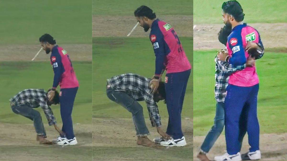 IPL 2025: रियान पराग के प्रशंसक ने लाइव मैच के दौरान मैदान में एंट्री की, उसके बाद...
