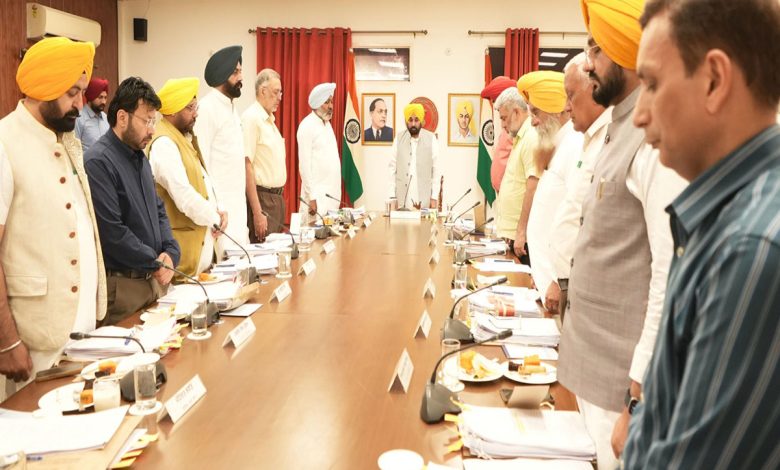 CM Bhagwant Mann के नेतृत्व वाली कैबिनेट ने पहलगाम हमले के शहीदों को श्रद्धांजलि दी