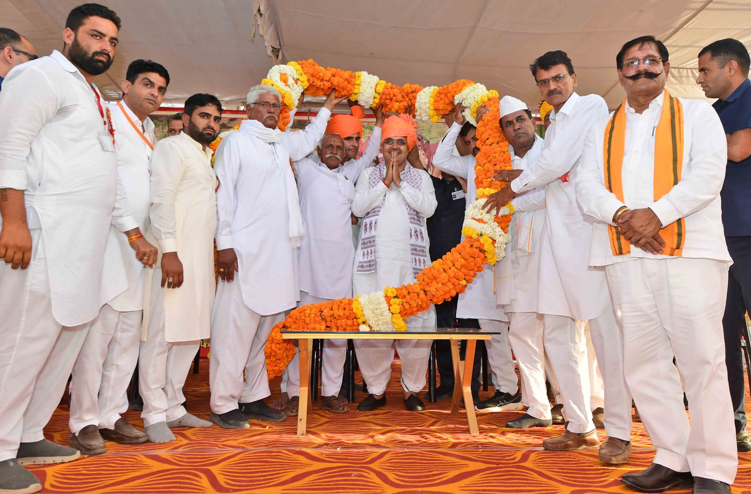 CM Bhajanlal Sharma का श्रीगंगानगर दौरा, श्री बिश्नोई मंदिर में किए दर्शन