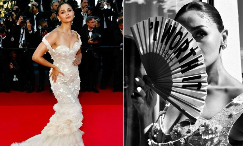 Alia Bhatt ने कान डेब्यू पेस्टल गाउन और नो ज्वेलरी लुक के साथ किया, प्रशंसकों ने कहा क्वीन