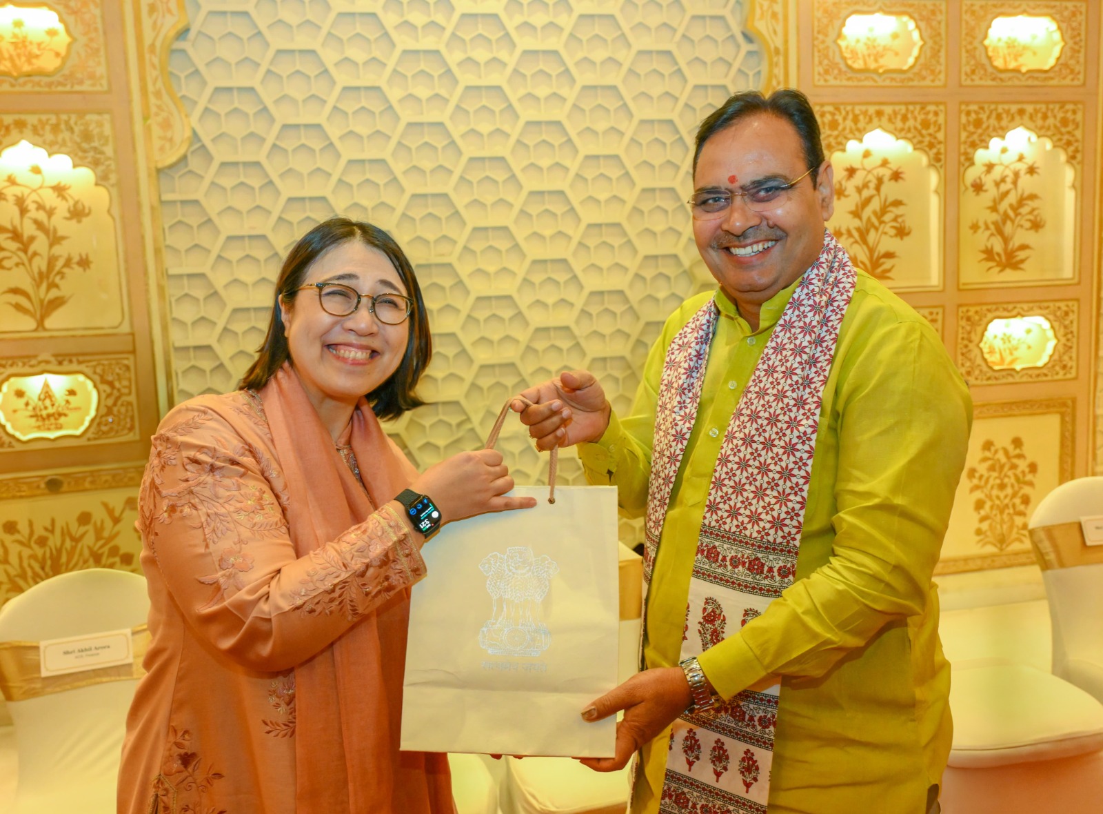 सीएम भजनलाल शर्मा और एडीबी कंट्री डायरेक्टर सुश्री मियो ओका की मुलाकात