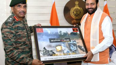 CM Nayab Saini से पश्चिमी कमान के सेना कमांडर ने की मुलाकात