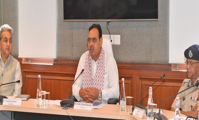 CM Bhajanlal Sharma ने ली उच्चस्तरीय बैठक, बुनियादी सुविधाएं और सेवाएं रहें सुचारू