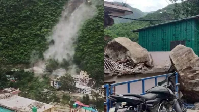 Devprayag Landslide: नृसिंहगाचल पर्वत से गिरे विशाल बोल्डर, कई मकान क्षतिग्रस्त, एक व्यक्ति घायल