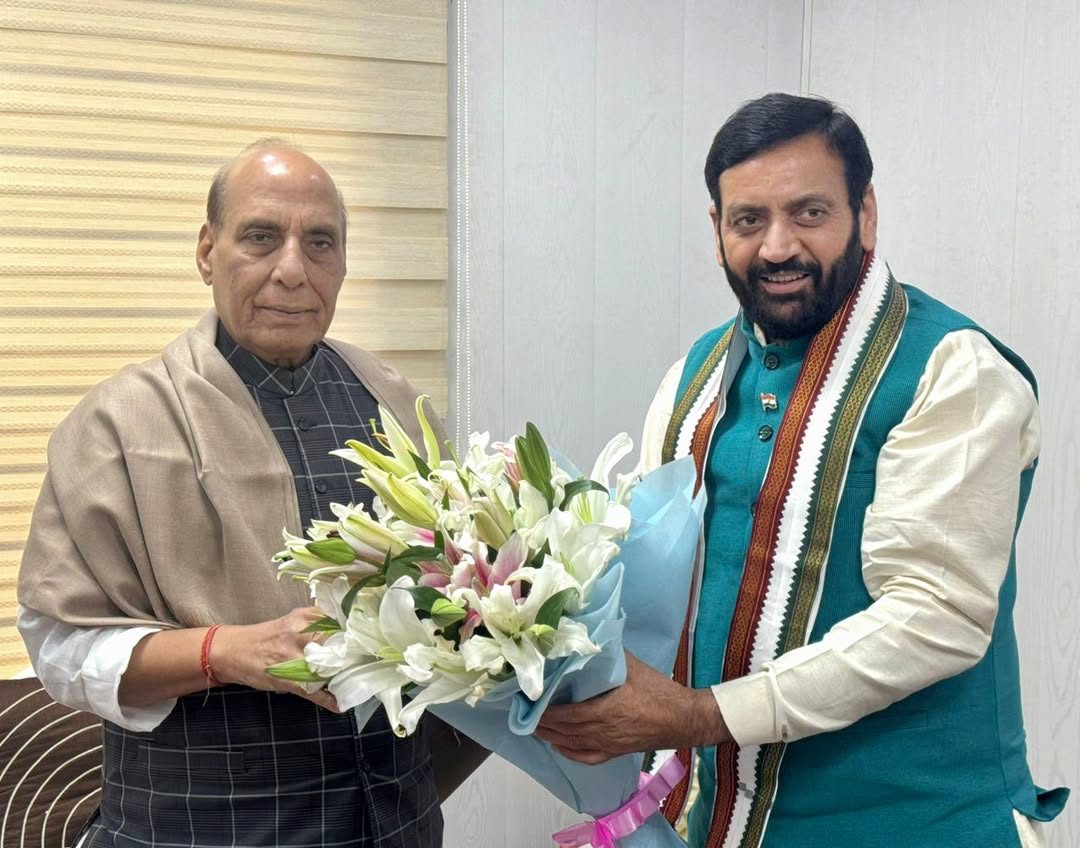 मुख्यमंत्री नायब सिंह सैनी ने रक्षा मंत्री राजनाथ सिंह को जन्मदिन की शुभकामनाएं दीं