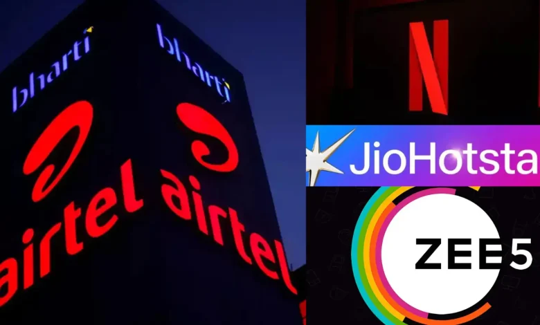 एयरटेल का धमाकेदार OTT प्लान लॉन्च; ₹279 में Netflix, JioHotstar और ZEE5 फ्री!