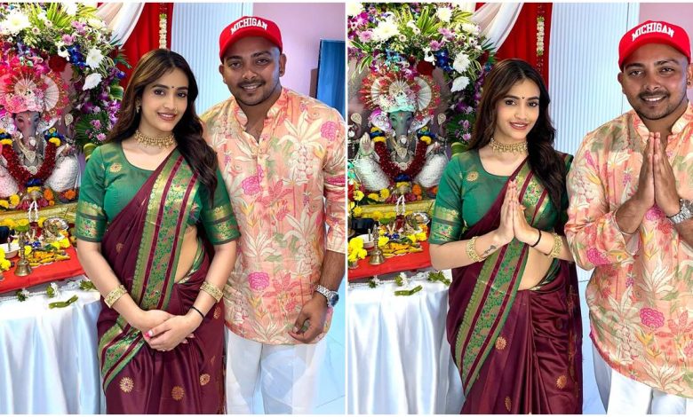 Prithvi Shaw और Akriti Agarwal की जोड़ी ने मचाया धमाल, गणेश चतुर्थी पर साथ दिखे दोनों, Viral हुई Photos