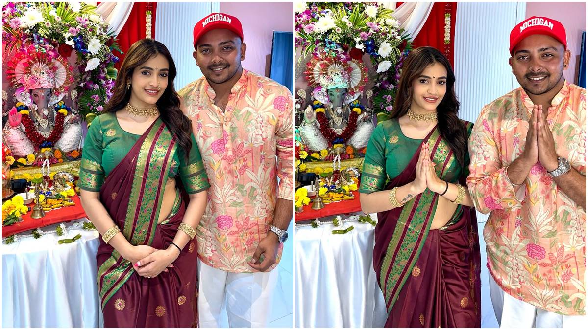 Prithvi Shaw और Akriti Agarwal की जोड़ी ने मचाया धमाल, गणेश चतुर्थी पर साथ दिखे दोनों, Viral हुई Photos 12 Prithvi Shaw और Akriti Agarwal की जोड़ी ने मचाया धमाल, गणेश चतुर्थी पर साथ दिखे दोनों, Viral हुई Photos