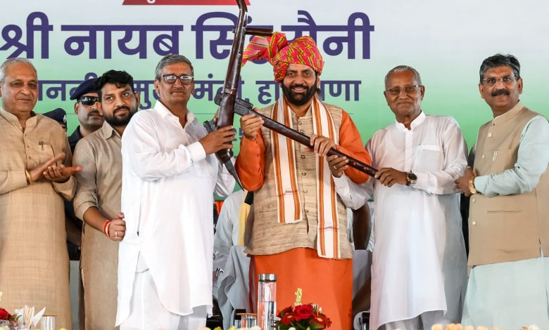 हरियाणा मुख्यमंत्री नायब सैनी का नरवाना दौरा: 206 करोड़ की विकास परियोजनाओं का तोहफा, विपक्ष पर भी साधा निशाना