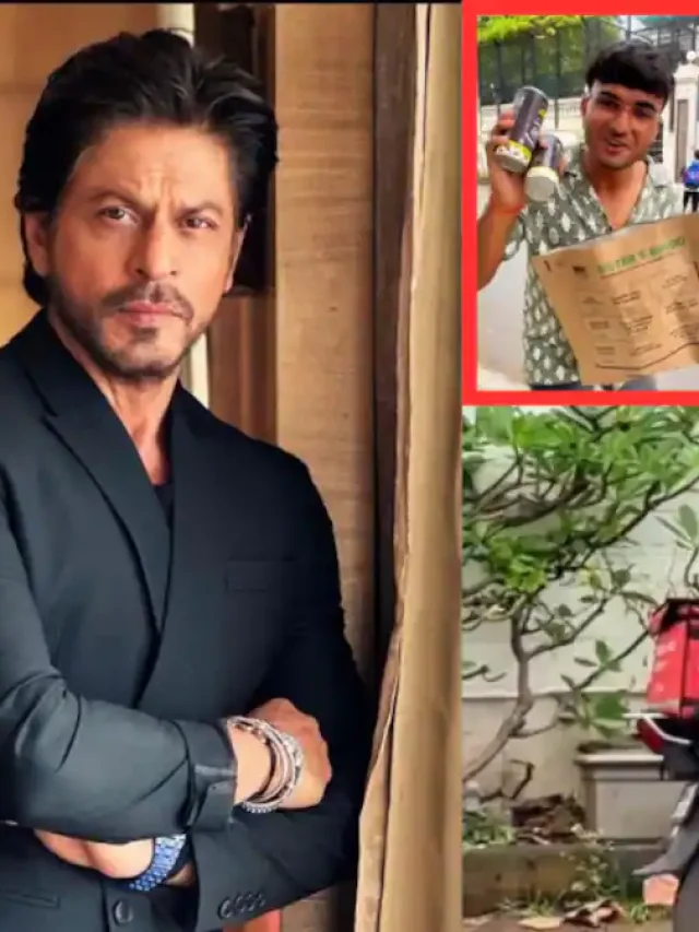 डिलीवरी बॉय बनकर शाहरुख से मिलने पहुंचा फैन – देखिए क्या हुआ आगे!