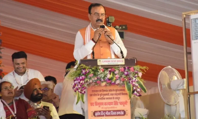 हिंदू गौरव दिवस पर उप मुख्यमंत्री केशव प्रसाद मौर्य ने उठाई अलीगढ़ का नाम बदलकर हरिगढ़ करने और शाहजहांपुर का नाम बदलने की मांग