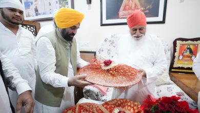 डेरा सचखंड बल्लां में माथा टेकने पहुंचे सीएम भगवंत मान, सतिगुरु निरंजन दास जी से की मुलाकात