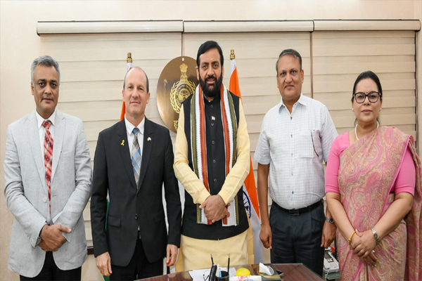 मुख्यमंत्री नायब सैनी से इजराइल के राजदूत रूवेन अजार ने की शिष्टाचार मुलाकात