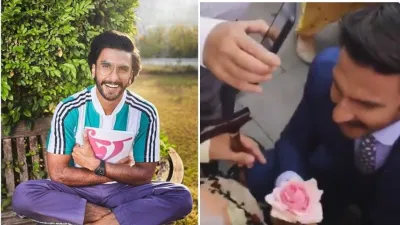 रणवीर सिंह ने बुजुर्ग महिला के पैर छूकर लिया आशीर्वाद, वायरल हुआ उनका संस्कारों भरा वीडियो