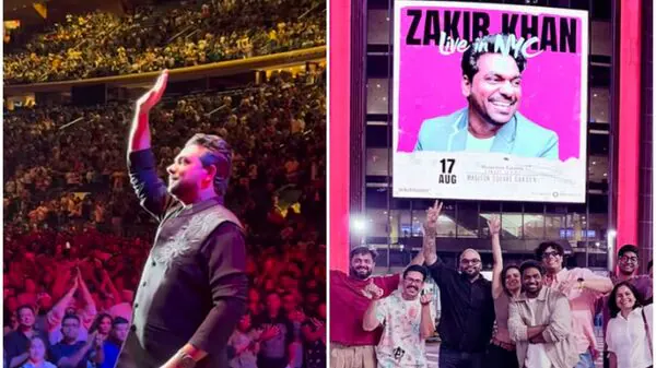 जाकिर खान ने रचा इतिहास: टाइम्स स्क्वायर पर हिंदी कॉमेडी के लिए मिला स्टैंडिंग ओवेशन