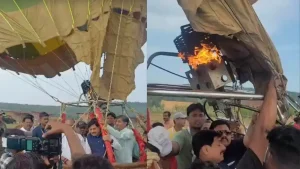 मंदसौर में बड़ा हादसा टला, मुख्यमंत्री मोहन यादव के हॉट एयर बैलून में लगी आग, वीडियो वायरल