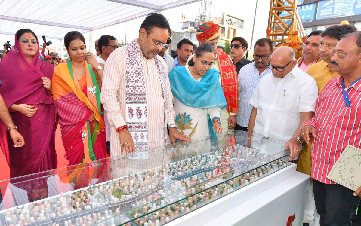 मुख्यमंत्री श्री भजनलाल शर्मा ने त्रिवेणी नगर आरओबी-गुर्जर की थड़ी एलिवेटेड रोड का किया शिलान्यास