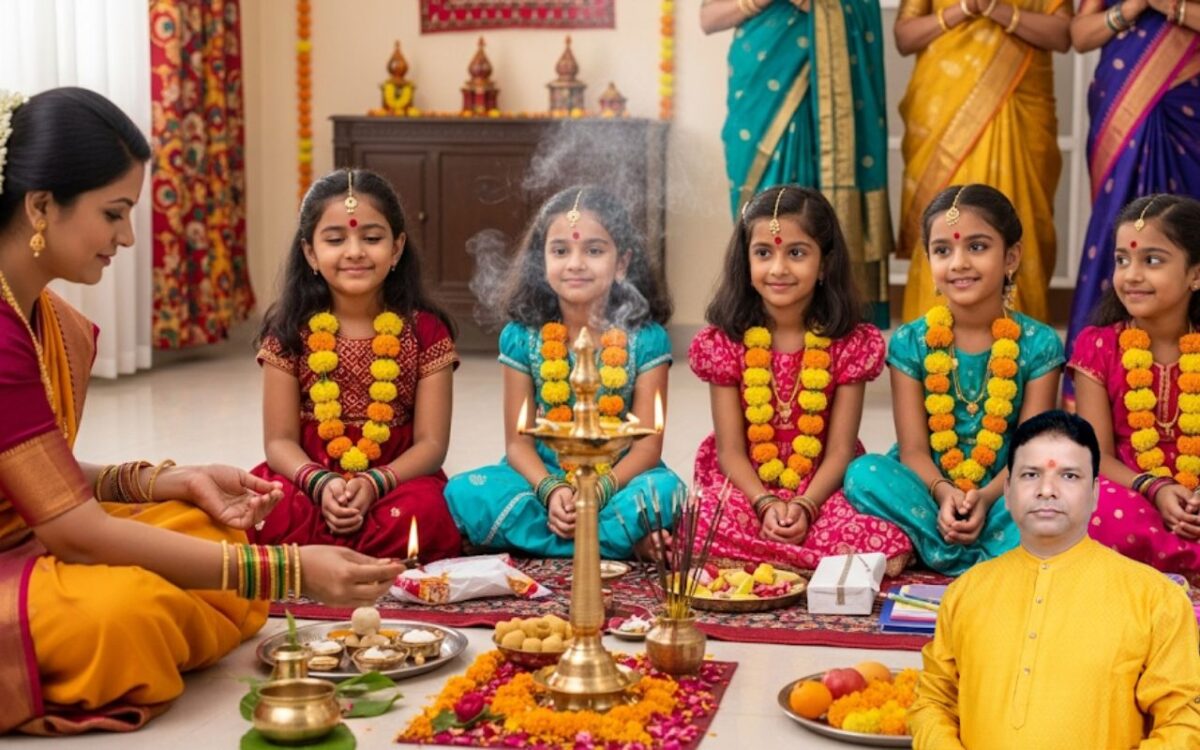 शारदीय नवरात्रि 2025: कन्या पूजन से खुश होते हैं नवग्रह, जानें नवरात्रि का ये खास उपाय