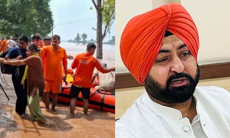पंजाब में बाढ़ का कहर: 15,688 लोगों को सुरक्षित निकाला, 7,144 लोगों को राहत शिविरों में रखा गया - हरदीप सिंह मुंडियन की जानकारी
