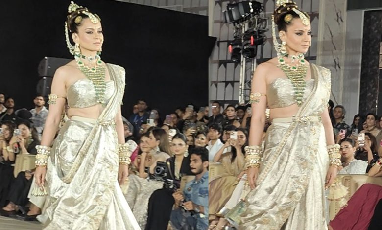 कंगना रनौत ने रैंप पर बिखेरा जलवा, ‘राब्ता बाय राहुल’ के ब्राइडल ज्वैलरी कलेक्शन की शोस्टॉपर बनीं