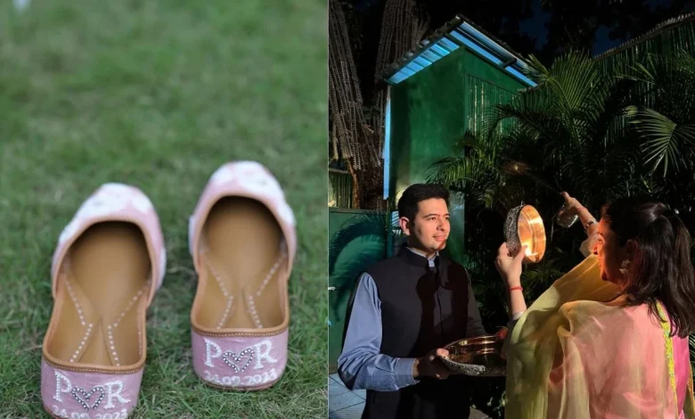 करवाचौथ पर परिणीति चोपड़ा ने खास अंदाज़ में छिपाया बेबी बंप, फ्लॉन्ट कीं राघव की दी हुईं पर्सनलाइज्ड जूतियां