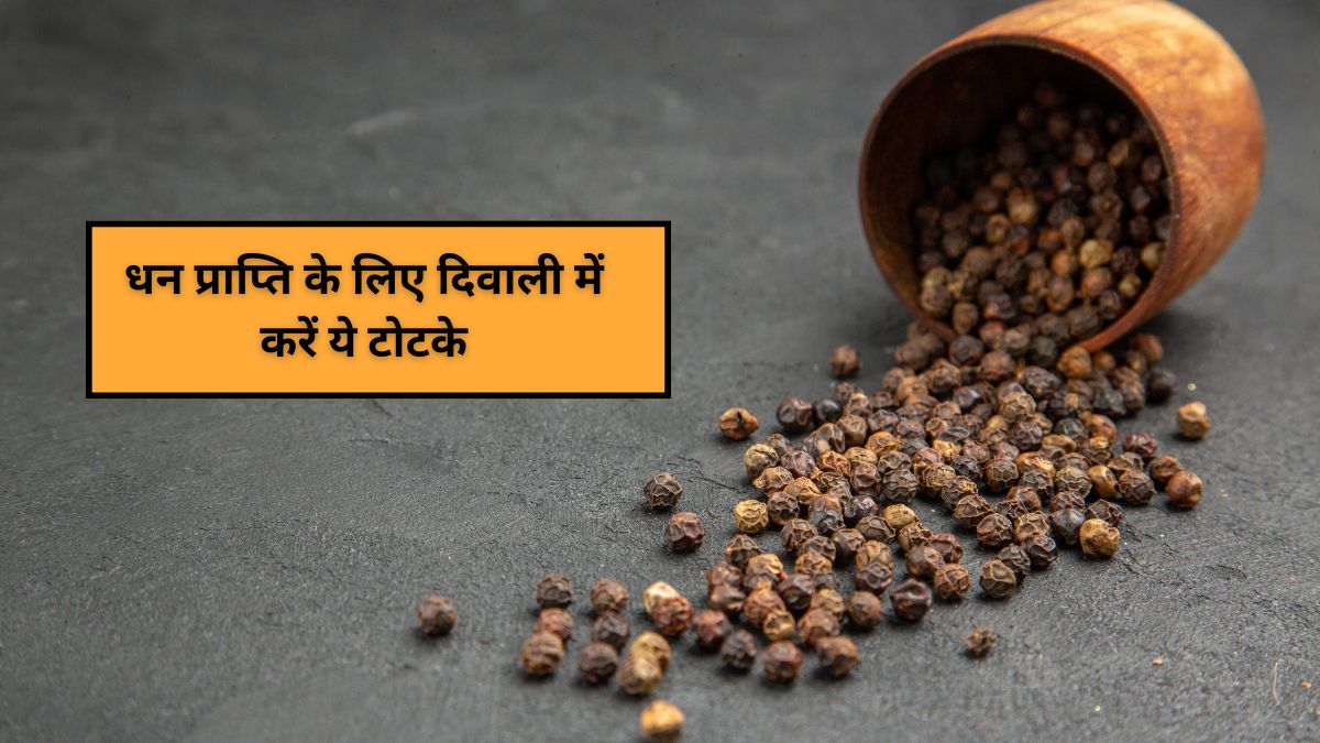 दिवाली की रात काली मिर्च के 11 दानों से करें ये खास टोटका, घर में आएगी समृद्धि और कभी नहीं होगी धन की कमी! 12 दिवाली की रात काली मिर्च के 11 दानों से करें ये खास टोटका, घर में आएगी समृद्धि और कभी नहीं होगी धन की कमी!