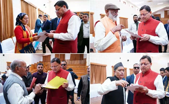 देहरादून: सीएम पुष्कर सिंह धामी ने जनता मिलन कार्यक्रम में सुनी जन समस्याएं, अधिकारियों को दिए त्वरित कार्रवाई के निर्देश