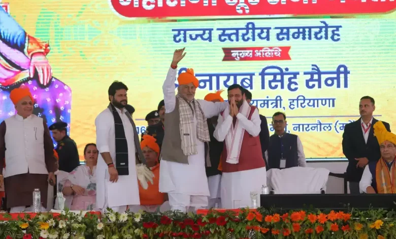 मुख्यमंत्री नायब सिंह सैनी ने नारनौल सैनी सभा को 51 लाख रूपए देने की घोषणा की