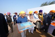 Punjab Chief Minister Bhagwant Singh Mann and National Convener of AAP Arvind Kejriwal on Sunday took the blessings of the almighty for starting of Sri Akhand Path sahib at Gurdwara Baba Budha Dal Chouni,
