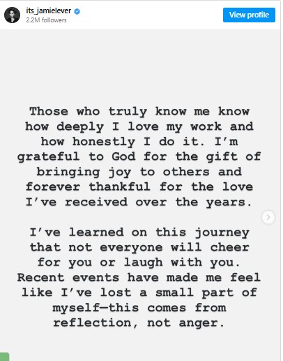 जैमी लीवर ने सोशल मीडिया से लिया ब्रेक, तान्या मित्तल के रोस्ट के बाद ट्रोलिंग के कारण किया निर्णय