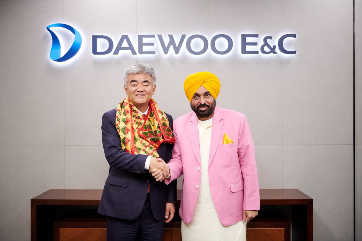 मुख्यमंत्री भगवंत सिंह मान ने दक्षिण कोरियाई व्यापारिक दिग्गजों के साथ बातचीत की, अपना आउटरीच कार्यक्रम जारी रखा 12 मुख्यमंत्री भगवंत सिंह मान ने दक्षिण कोरियाई व्यापारिक दिग्गजों के साथ बातचीत की, अपना आउटरीच कार्यक्रम जारी रखा