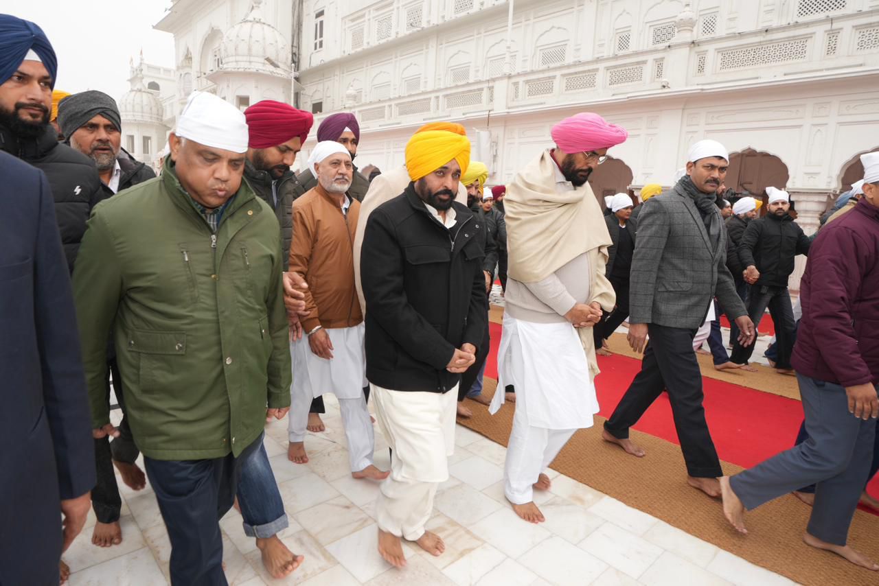 सीएम भगवंत सिंह मान विनम्र सिख के रूप में श्री अकाल तख्त साहिब पहुंचे