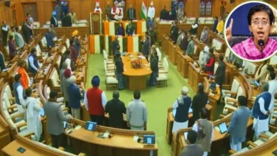दिल्ली विधानसभा में प्रदूषण पर हंगामा: AAP विधायकों ने की विरोध प्रदर्शन, BJP ने आतिशी पर साधा निशाना