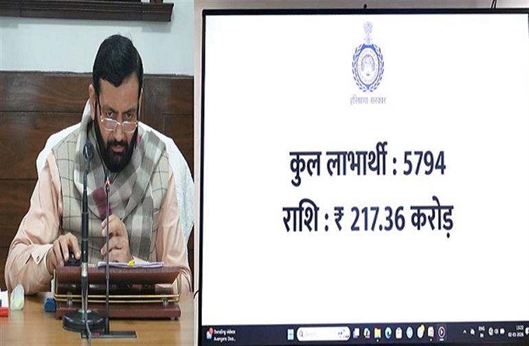 मुख्यमंत्री नायब सैनी: दयालू-1 के तहत 5,794 लाभार्थियों को 217.36 करोड़ रुपये जारी किए गए