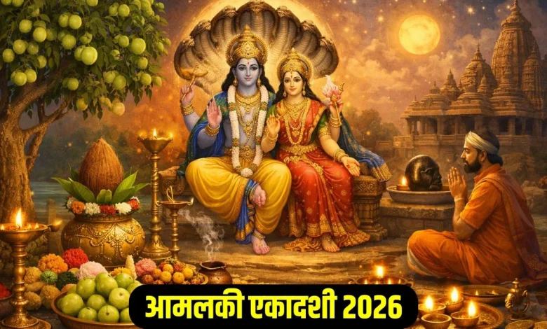 आमलकी एकादशी 2026 पूजा और व्रत, आंवले के पेड़ की पूजा करते भक्त