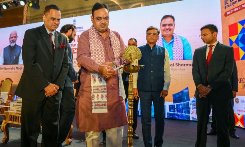 राजस्थान सीसाइड स्टार्टअप समिट-2026: सीएम भजनलाल शर्मा उद्घाटन करते हुए