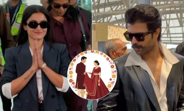 विजय देवरकोंडा और रश्मिका की शादी: एयरपोर्ट पर स्पॉट हुए कपल, उदयपुर के लिए रवाना