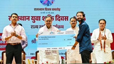 CM भजनलाल शर्मा राजस्थान युवा शक्ति दिवस में 485 करोड़ के विकास कार्यों का लोकार्पण करते हुए।