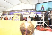 भगवंत सिंह मान आम आदमी पार्टी जंतर मंतर रैली भाषण देते हुए