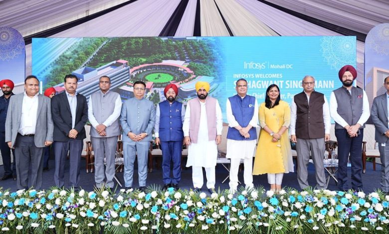 मुख्यमंत्री भगवंत सिंह मान इन्फोसिस मोहाली परियोजना का शिलान्यास करते हुए, पंजाब औद्योगिक विकास और रोजगार सृजन बढ़ाते हुए