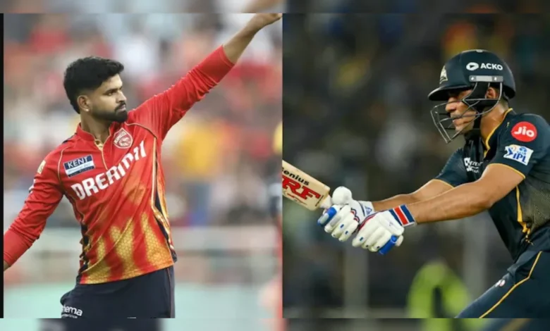 PBKS vs GT मैच में पंजाब किंग्स और गुजरात टाइटंस के खिलाड़ी मैदान पर