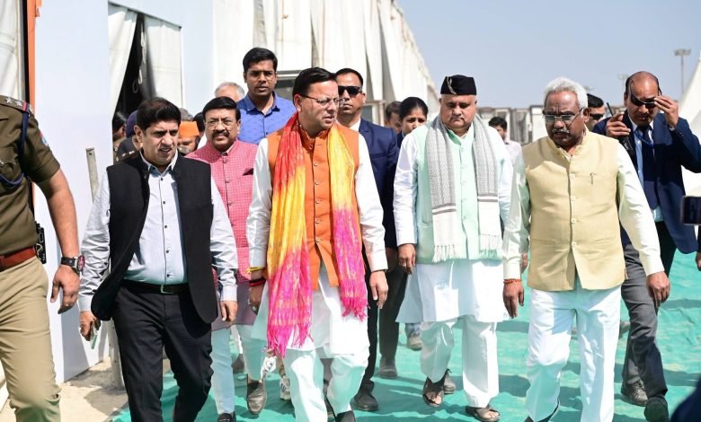 अमित शाह के हरिद्वार दौरे 2026 के लिए तैयारियों का निरीक्षण करती मुख्यमंत्री पुष्कर सिंह धामी