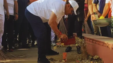 मुख्यमंत्री भजनलाल शर्मा अल्बर्ट हॉल संग्रहालय में राजस्थान स्वच्छता अभियान की शुरुआत करते हुए
