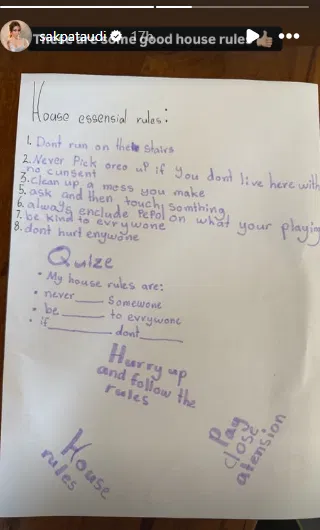 सोहा अली खान की बेटी इनाया द्वारा लिखे घर के नियमों का नोट सोशल मीडिया पर वायरल।